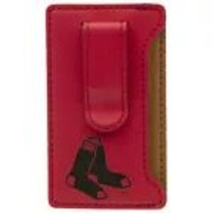 MLB Boston Red Sox Leather Stick-on Wallet Money Clip For Phones